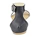 SANDALUP Women's Ankle Strap Gladiator Sandals with Buckle Black Size 08