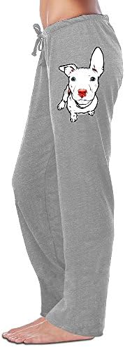 Megge Women's Pit Bull Dog Elastic Jogger Sweatpants Ash