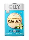 OLLY Plant Powered Protein, Protein Powder, 13 oz (12 Servings), Velvet Vanilla, 18g Plant Protein, Vegan