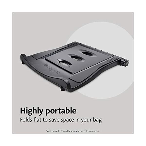 Kensington-Easy-Riser-Portable-Ergonomic-Laptop-Cooling-Stand12-17for-Windows-Mac-devices-such-as-DellToshibaHPSamsung-MacBookLenovo-with-Secure-Fit-and-SmartFit-System-Black-K52788WW Kensington Easy Riser Portable Ergonomic Laptop Cooling Stand(12"-17")for Windows & Mac devices such as Dell,Toshiba,HP,Samsung, MacBook,Lenovo with Secure Fit and SmartFit System - Black (K52788WW)