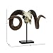 Deco 79 Polystone Sheep Skull on Stand, 22 by 17-Inch