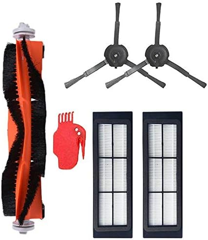 Vstella Accessories for XIAOMI Roborock S5 S50 S51 S55 E35 E25 E20 Roborock Robot Vacuum Side Brush 2pcs HEPA Filter 2pcs Main Brush 1pcs Cleaning Tool 1pcs Cleaner Parts