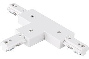 LEONLITE H Track T Connector, H Type Single Circuit 3-Wire-1 Track Lighting Kit, UL Listed, Flame Retardant Material, White