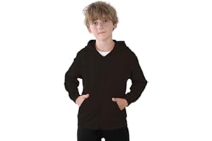 JIAHONG Zip up Hoodie Kids Fleece Hooded Sweatshirts for Boys Girls Toddlers Hooded Full Zipper Jacket Shirt 3-12Y