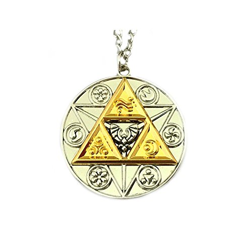 The Legend of Zelda Necklace Pendant - Triforce Logo - Video Games Cartoons Comics Cosplay Series by Athena Brand