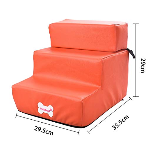 image for Jinjin Pet Stair Waterproof Leather Foldable Pet Stair Detachable Pet 