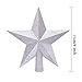 Aneco Glitter Mini Christmas Tree Topper Shatter-Proof Small Christmas Tree Decoration Treetop for Holiday Ornament or Home Decor, (Silver, 4 inch)