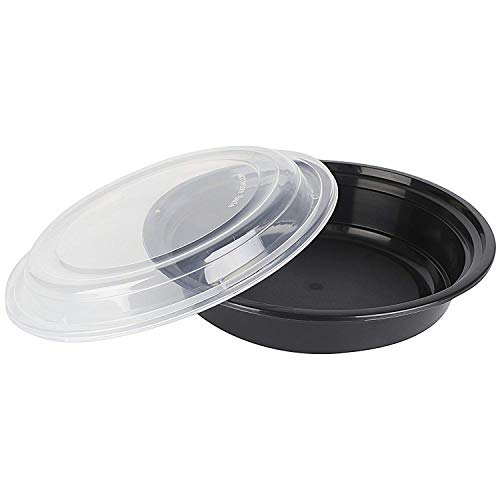 50-Pack containers with Lids (24 OZ.) Lunch Boxes -BPA-Free Food Grade.- Freezer & Dishwasher Safe - Premium Quality