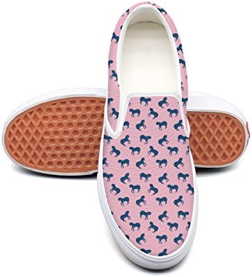 Lalige Horse To Go For A Walk In Women's Stylish Canvas Slip-on Skateboarding Shoes