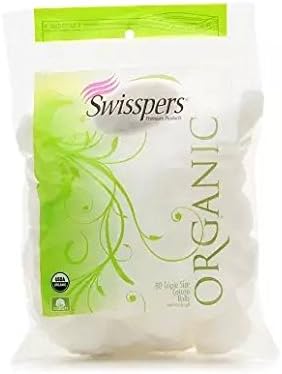 Swisspers Organic Triple Size Cotton Balls, 80 ea - 2pc