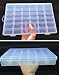 DUOFIRE Plastic Organizer Box with Adjustable Dividers for Bead Organizer, 36 Grids Storage Container for Beads Storage Containers, Earrings Jewelry Organizer, Fishing Crafts Dividers