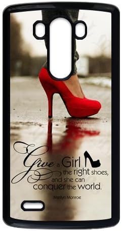 "Give a Girl the Right Shoes and She Can Conquer the World" the Red High Heels Design for Girls Plastic Cover Case For LG G4 ALL MY DREAMS