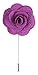 Men's Lapel Flower Pin Handmade Boutonniere for Suit - Begonia (Purple)