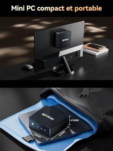 GMKtec M6 Ultra Mini PC Games with Ryzen 7640HS (Replacement for 6600H/6800U), 16GB DDR5 RAM, 512GB SSD, Dual NIC LAN 2.5GbE, 4K Triple Display, WiFi 6, USB4, BT 5.2, DP, HDMI 2.0