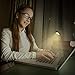 Vekkia Rechargeable 6 Warm LED Book-Light, 3000K Eye-Care Easy Clip on Lamp Reading in Bed, 3 Brightness, Up to 60 Hrs, 2.1 oz Light-weight. Perfect for Bookworms