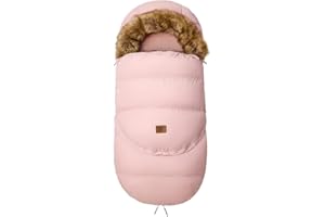 HOUSBAY Baby Stroller Bunting Bags Stroller Footmuff Universal Sleeping Bag Winter Outdoor Hooded Bunting Bag Windproof and Water-Resistant Suitable Below 5 ℃
