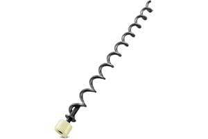 GUXPCH 23-inch Auger Shaft Screw Compatible with Pit Boss Series 1000 1100 Pro Series 1100 1000SC Austin XL Pellet Grills Smoker, Spiral Drill Shaft Screw for Pellet Grill Parts, with Nylon Bushing