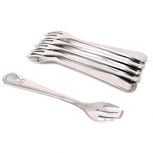 Specialty Oyster Forks Set of 6 Stainless steel 18/10 Center fork