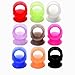 Longbeauty 22pcs/18pcs Soft Silicone Ear Gauges Flesh Tunnels Expander Stretchers Piercing Mixed Color Set (9 Pairs of Gauge=10mm(00g))