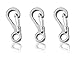 Mini Skater 20PCS Hanging Buckle Spring Backpack Clasps Climbing Metal Hook Keychain Camping Bottle Hooks Paracord Tactical Survival Gear(Light Silver)