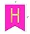 Tri-Color Pink & White Happy Birthday Bunting Banner - Birthday Party Decorations
