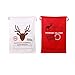 Oumai 27”x19 Bags with Drawstring Personalized Canvas Santa Sack Bags, Stocking Stuffers Decorations (2 Pack)