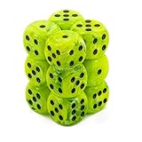 Chessex Dice D6 Sets: Vortex Bright Green with