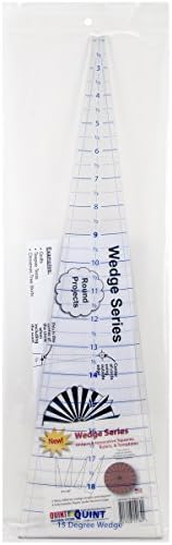 Quint Measuring Systems Circle Wedge, 15 Degrees, 18-Inch Long with 1-Inch Measuring