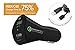 Tenergy 30W 2-Port Adaptive Fast USB Car Charger Qualcomm Quick Charge 2.0 Smart Detect - Galaxy S6 / Edge / Plus, Note 5 / 4, LG G4, HTC One M8 / M9, Nexus 6, iPad, iPhone & More (Black)