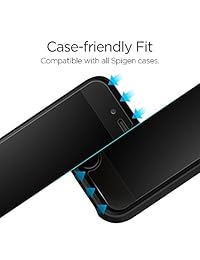 Spigen   Mica protectora para iPhone 7, vidrio templado de 0.33 mm [apto para funda], 2 unidades para Apple iPhone 7