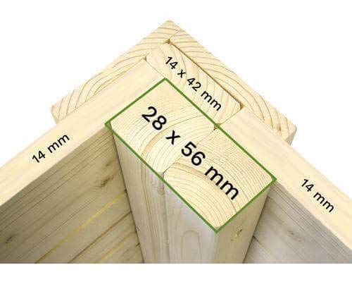 Alpholz Gerätehaus Mollie aus Fichten-Holz | Gartenhaus mit 14mm Wandstärke | Holzhaus inklusive Montagematerial… – Bild 6