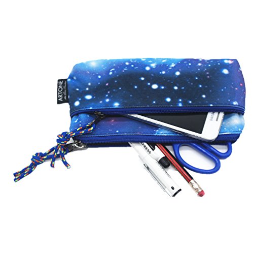 Artone Large Capacity Galaxy Pencil Case Pen Bag Pounch Blue - Thumbnail 3