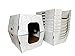 Cats Desire Disposable Litter Box No Plastic Solution (10 Tray) w/ Low Entry & Enclosed Box - Teal on Natural Brown, Made in USA Woman Owned, 19