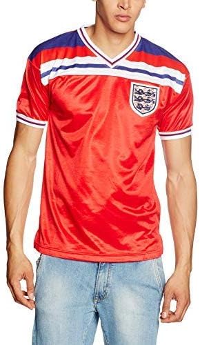 Score Draw England 1982 World Cup Finals Away Retro Shirt Red XS Cotton/Polyester - Image 3