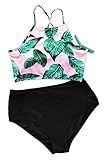 Cupshe Fashion Women's Leaves Printing Bikini Set Beach Bathing Suit (M)