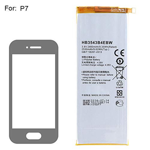 2460mAh Battery for Ascend P7 Battery bateria HB3543B4EBW batterie batterij batteria for Ascend for P7 - Thumbnail 3