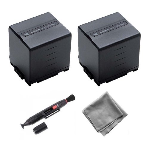 UltraPro 2-Pack CGA-DU21 High-Capacity Replacement Battery for Panasonic PV-GS400 PV-GS500 PV-GS50 PV-GS50S PV-GS55. Also Includes: Deluxe MicroFiber Cleaning Cloth, Lens Cleaning Pen