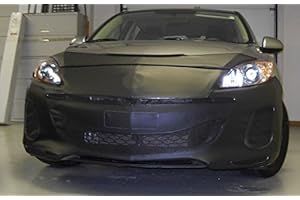 Lebra 2 Piece Front End Cover Black - Car Mask Bra - Fits Mazda 3 Exc. Mazda Speed 3 2012 2013 12 13