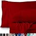 Bare Home Queen Sheet Set - Luxury 1800 Ultra-Soft Microfiber Queen Bed Sheets - Double Brushed - Deep Pockets - Easy Fit - 4 Piece Set - Bedding Sheets & Pillowcases (Queen, Red)