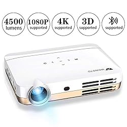 WOWOTO Video Projector Android 6.0 Smart 3D DLP