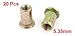 uxcell 20Pcs M6 Steel Rivet Nut Flat Head Insert Nutsert