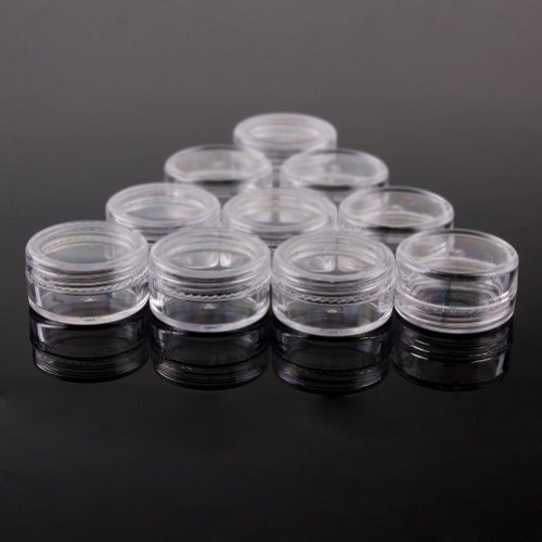 50 Pcs 5g Clear Empty Plastic Cosmetic Containers Jars Eyshadow Container Lot Excellent for Storing Many Cosmetics