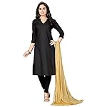 RANI SAAHIBA Women's Solid Spandex and Net Dupatta