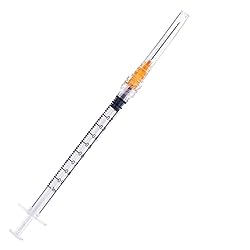 100 Pack Disposable 1ml/cc Lab Syringes with 25Ga 1