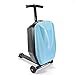NOPTEG 20 inch Scooter Suitcase Ride-on Travel Trolley Luggage for Travel, School and Business (Blue)