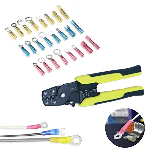 450pcs Heat Shrink Wire Connectors DIY Kit Heat Shrink Butt Connectors Crimping Tool Heat Shrink Tubing Heat Gun Waterproof Marine Automotive Terminals Set - Thumbnail 3