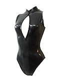 CR ROLECOS Womens Cutout Zipper Front Cat Suit