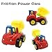 Scientoy Toy Cars, 7 pcs Construction Vehicles, Friction Power Cars Set for Kids, Excavator, Bulldozer,Tractor, Dump Tuck,Cement Mixer Toy Truck, Roller, Best Car Toys for 1 2 3 Year Old