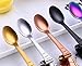 BingGoGo Stainless Steel Mermaid Spoons for Coffee Tea Dessert Drink Mixing Milkshake Spoon Tableware,Pack of 4 (Rainbow)
