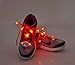 Flammi LED Nylon Shoelaces Light Up Glow in The Dark for Party Dancing Skating (Red)